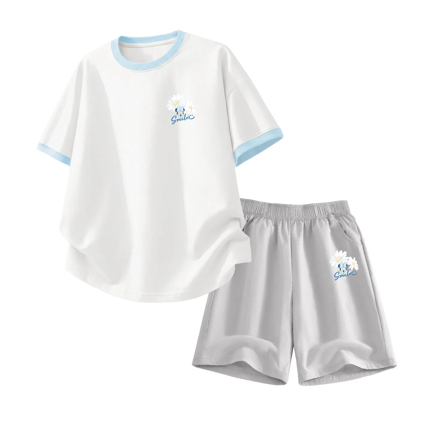 Детский спортивный костюм Disney Kids Casual Sportswear с принтом, кремово-голубой и серый