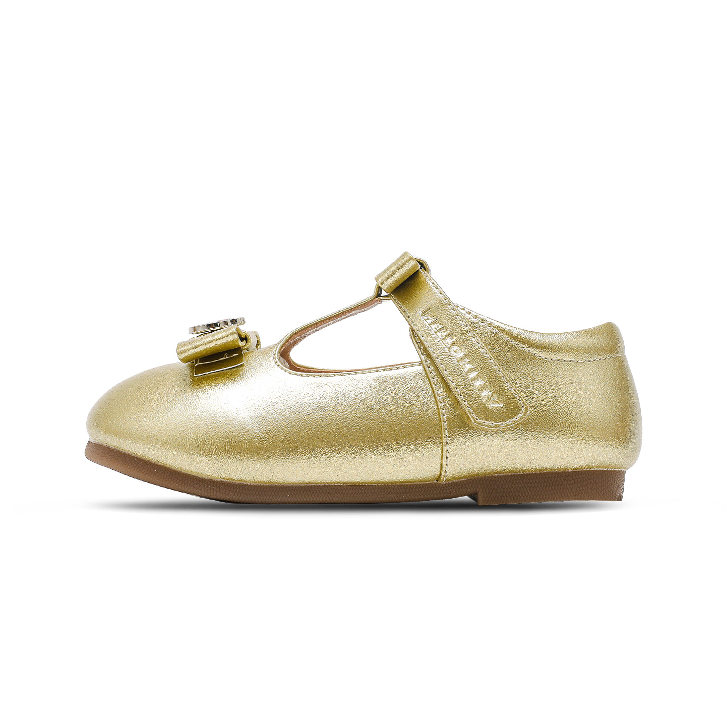 

Антиударные и устойчивые к истиранию низкие детские кожаные ботинки для детей от 3 до 7 лет Sanrio, золото