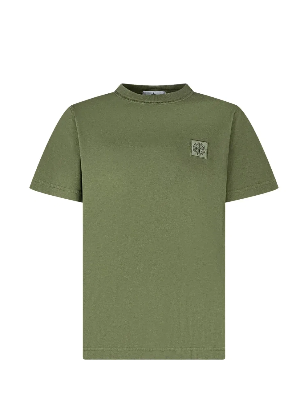 Футболка с нашивкой-логотипом Stone Island Junior, зеленый