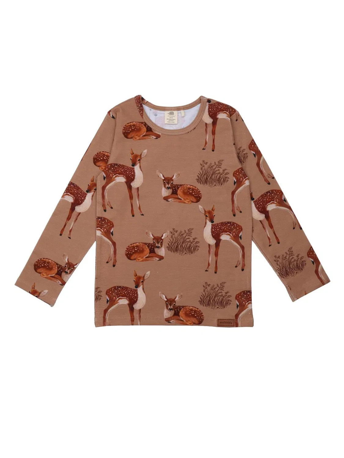Рубашка Walkiddy Little Fawns коричневого цвета