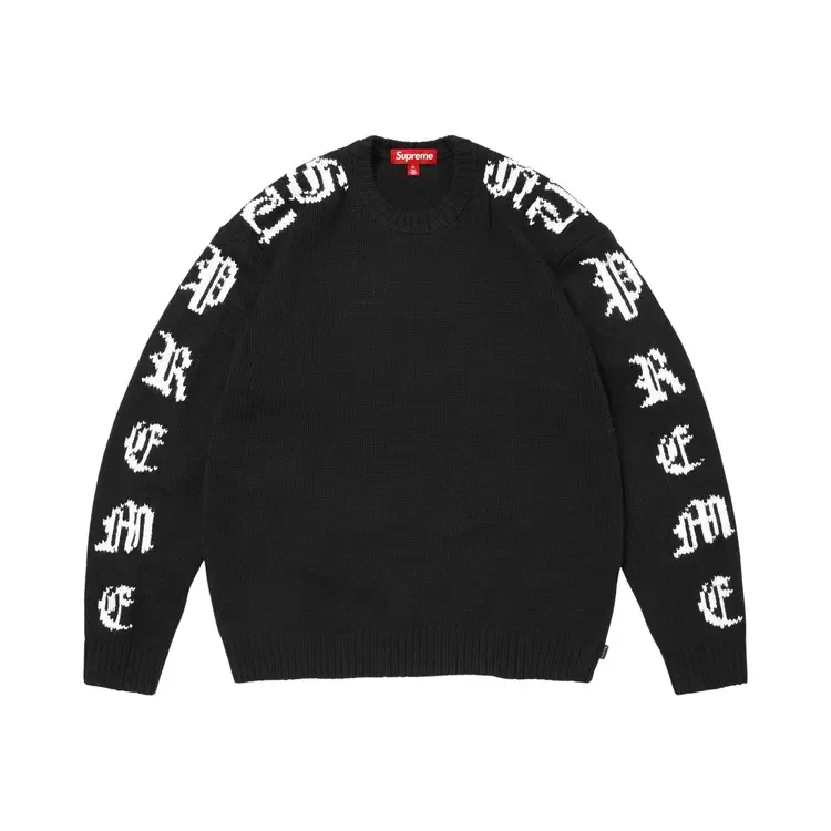 Свитер Supreme Old English Sleeves 'Black'