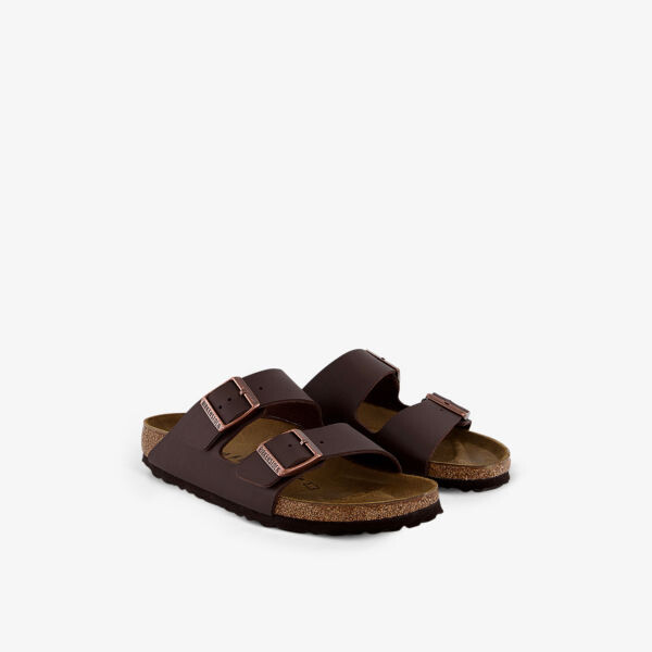Сандалии Arizona из искусственной кожи с двумя ремешками Birkenstock, коричневый — фото 3