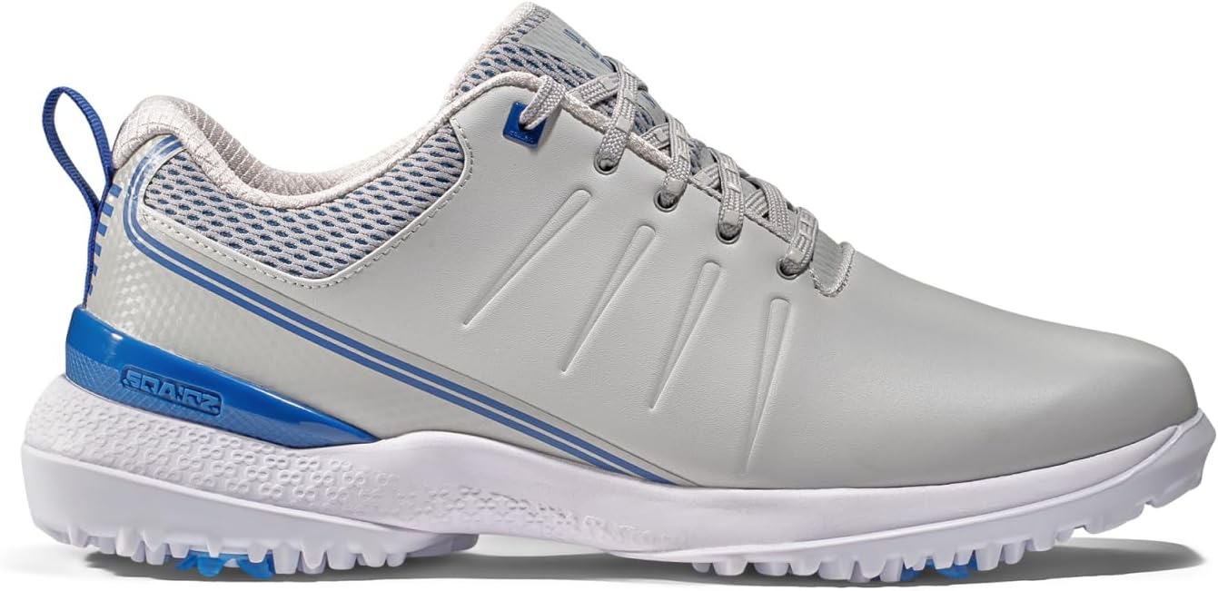 

Мужские гольф-кроссовки SQAIRZ SPEED2 LT, разработаны для равновесия и производительности, водонепроницаемые гольф-кроссовки с заменяемыми шипами, голубой/серый