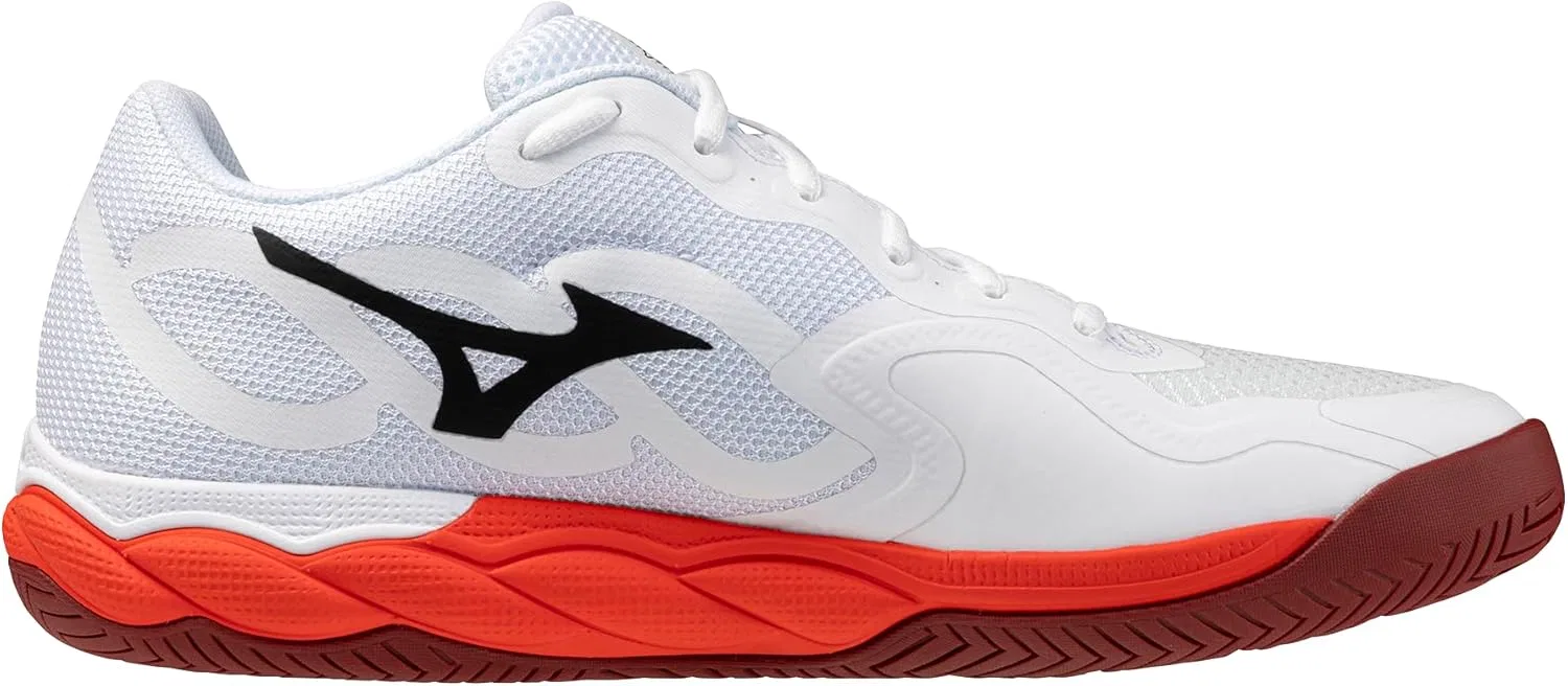 Кроссовки для тенниса и пиклбола Mizuno Wave Enforce Court, White-fiery Red — фото 3
