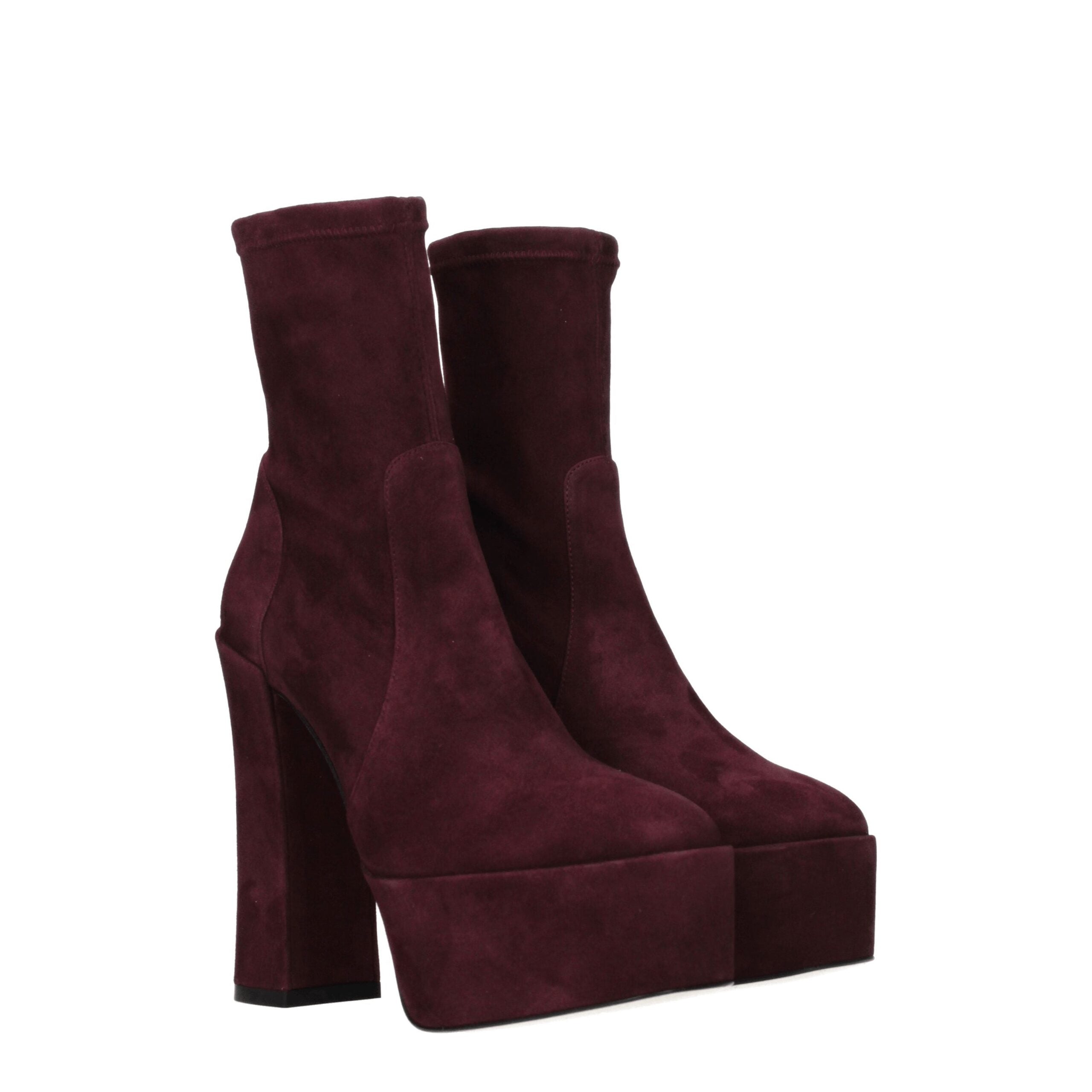 Женские кожаные ботильоны Stuart Weitzman, фиолетовый — фото 2