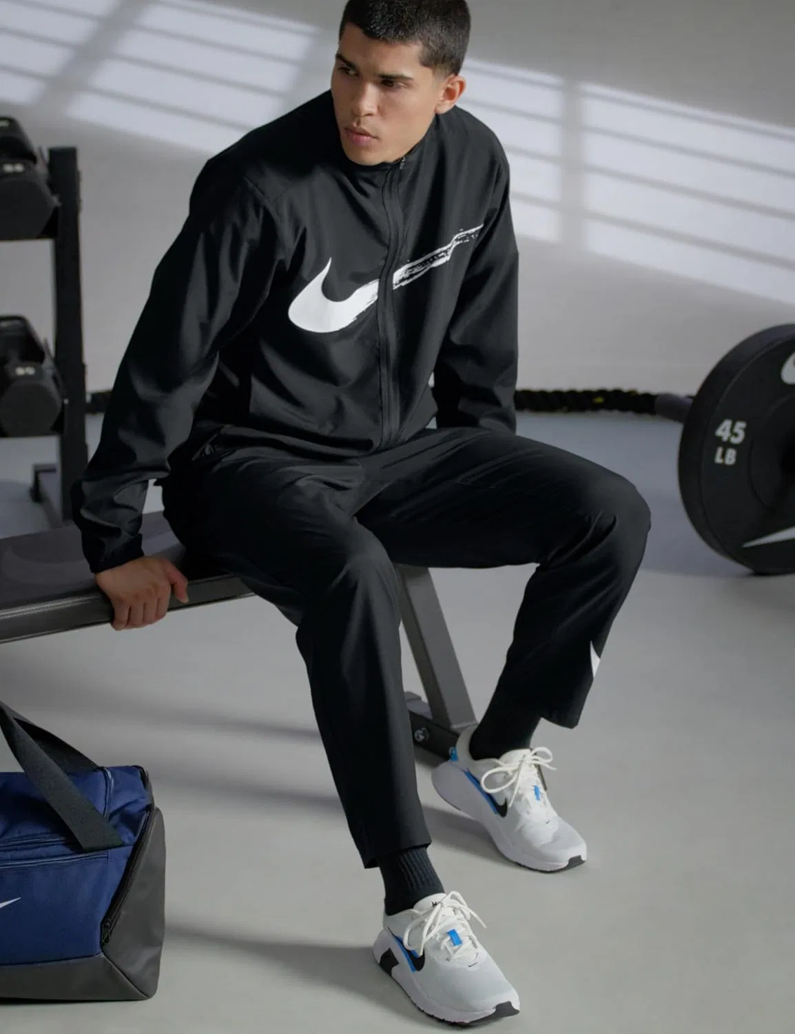 Кроссовки для тренировок Nike Flex Train HV9972 для мужчин, White Black Blue Hero — фото 2