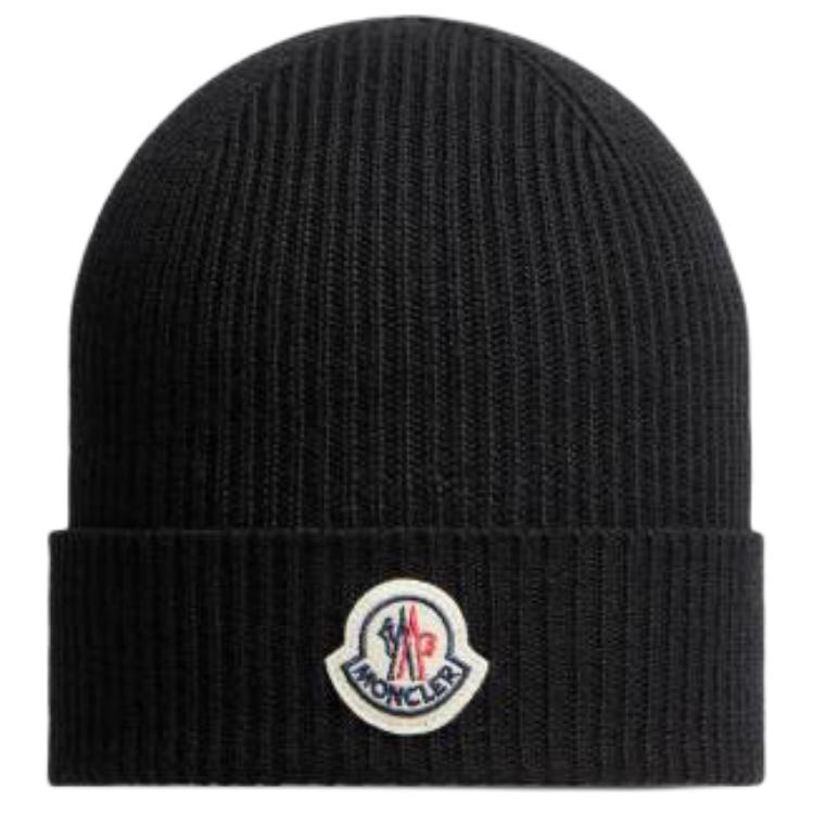

Шапка с аппликацией логотипа Moncler