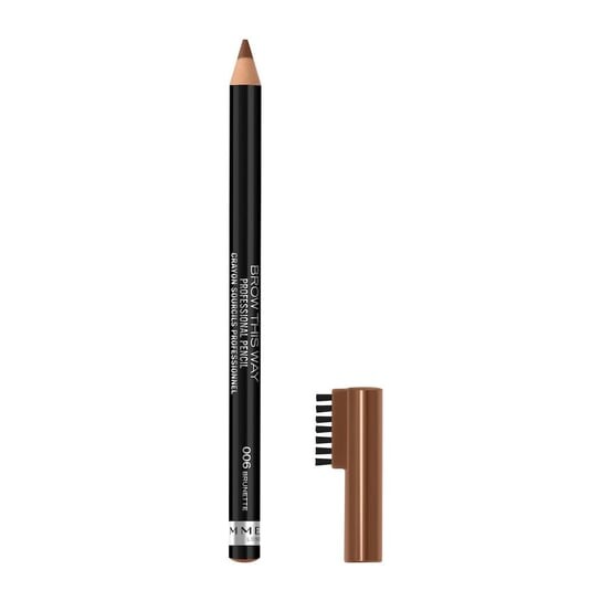 

Карандаш для бровей с расческой — 006 Брюнетка, 1,4 гр. Rimmel, Brow This Way Professional