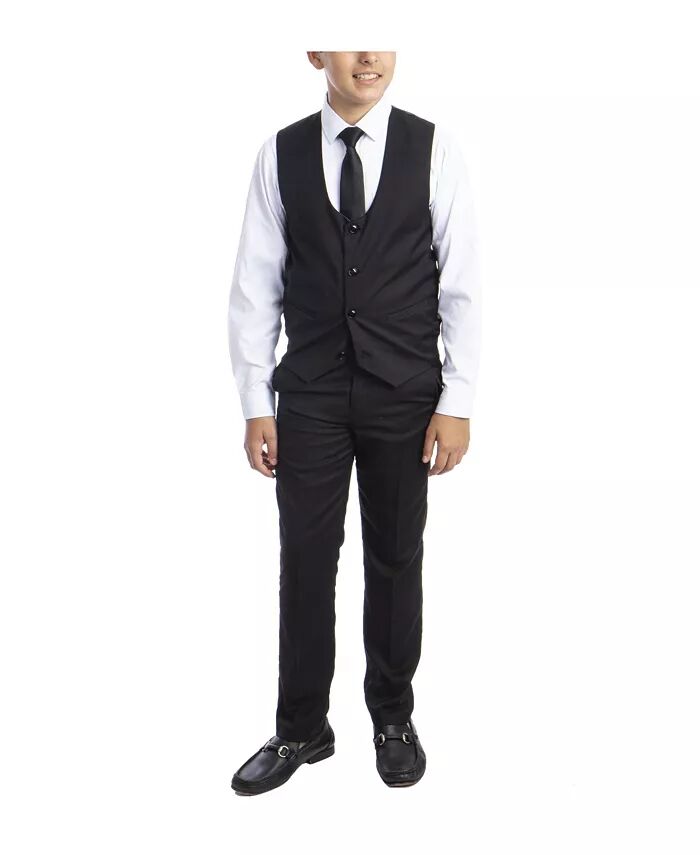 Комплект из 5 предметов для смокинга Slim Fit Shawl для большого мальчика Perry Ellis, серый — фото 4
