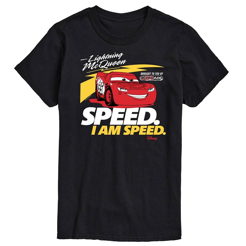 

Мужская футболка с рисунком Lightning McQueen Cars Disney/Pixar's Speed ​​I am Speed Disney / Pixar, черный