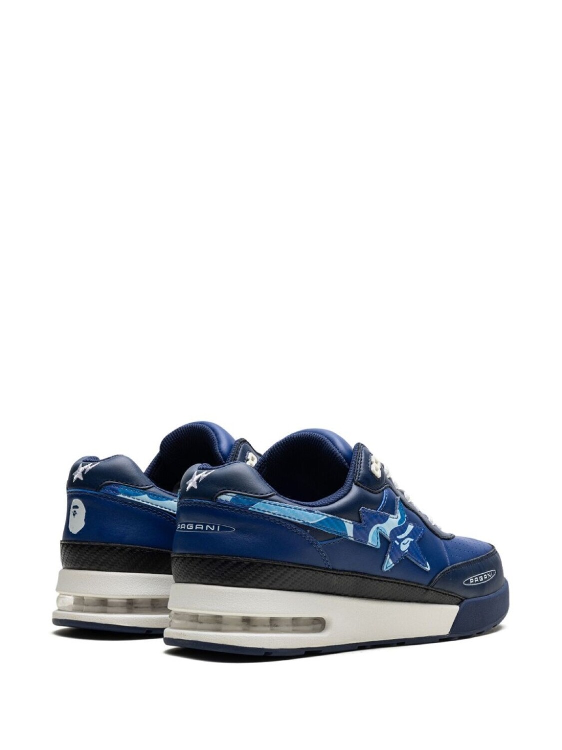 A BATHING APE кроссовки Navy ABC Camo из коллаборации с Pagani Roadsta, синий — фото 2