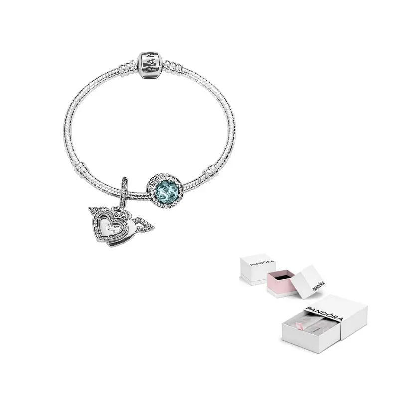

Pandora Набор браслетов из стерлингового серебра 925 пробы женский серебряный