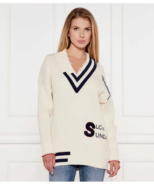 

Молодой свитер Loose fit Pinko, бежевый