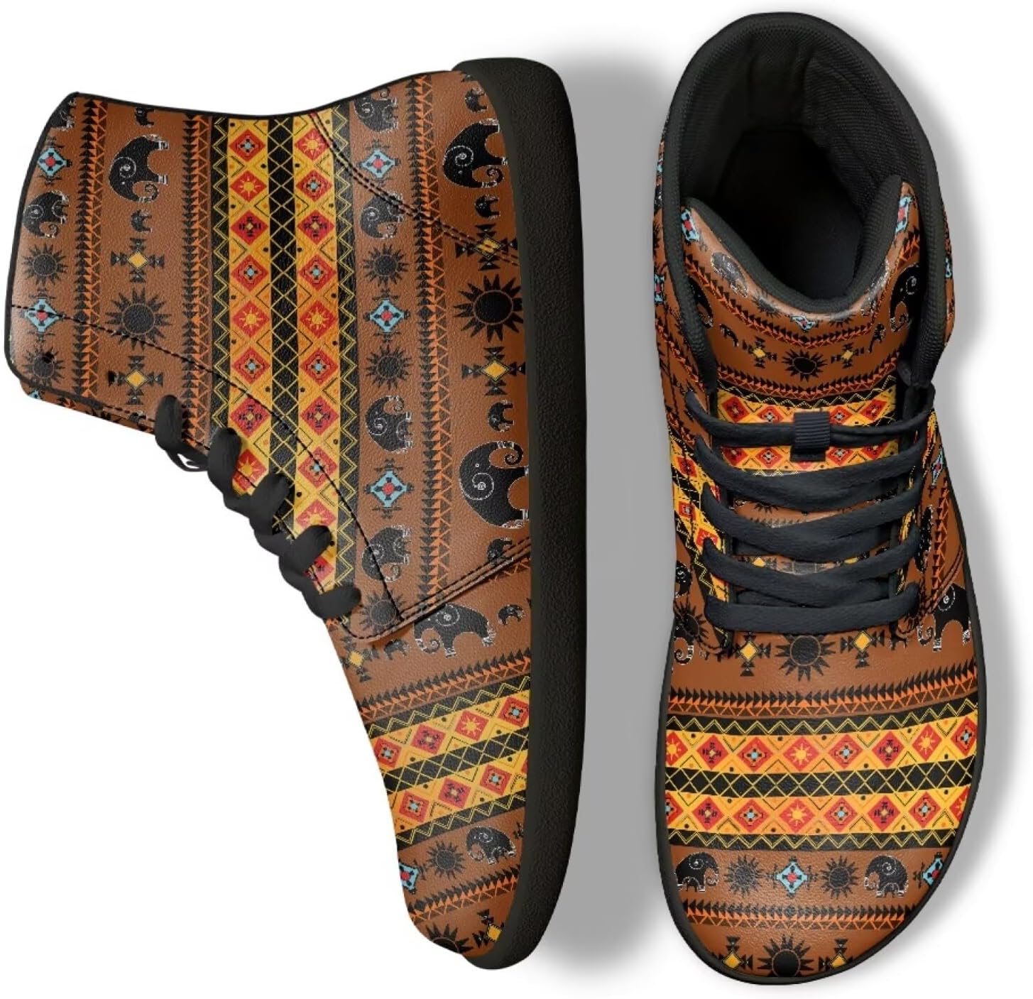 

Кроссовки Binienty High Top Barefoot для женщин и мужчин, модные с нулевым перепадом, водонепроницаемые походные ботинки из ПУ-кожи, коричневый