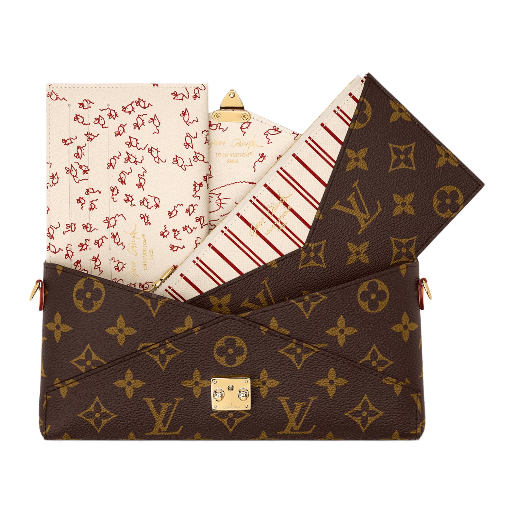 

LOUIS VUITTON Сумка-клатч из кожи с принтом