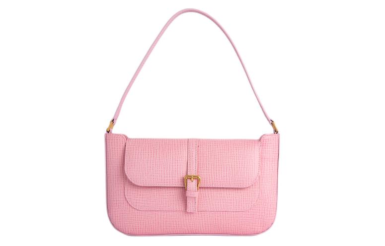 

By Far Кожаная сумка через плечо женская Венера розовая