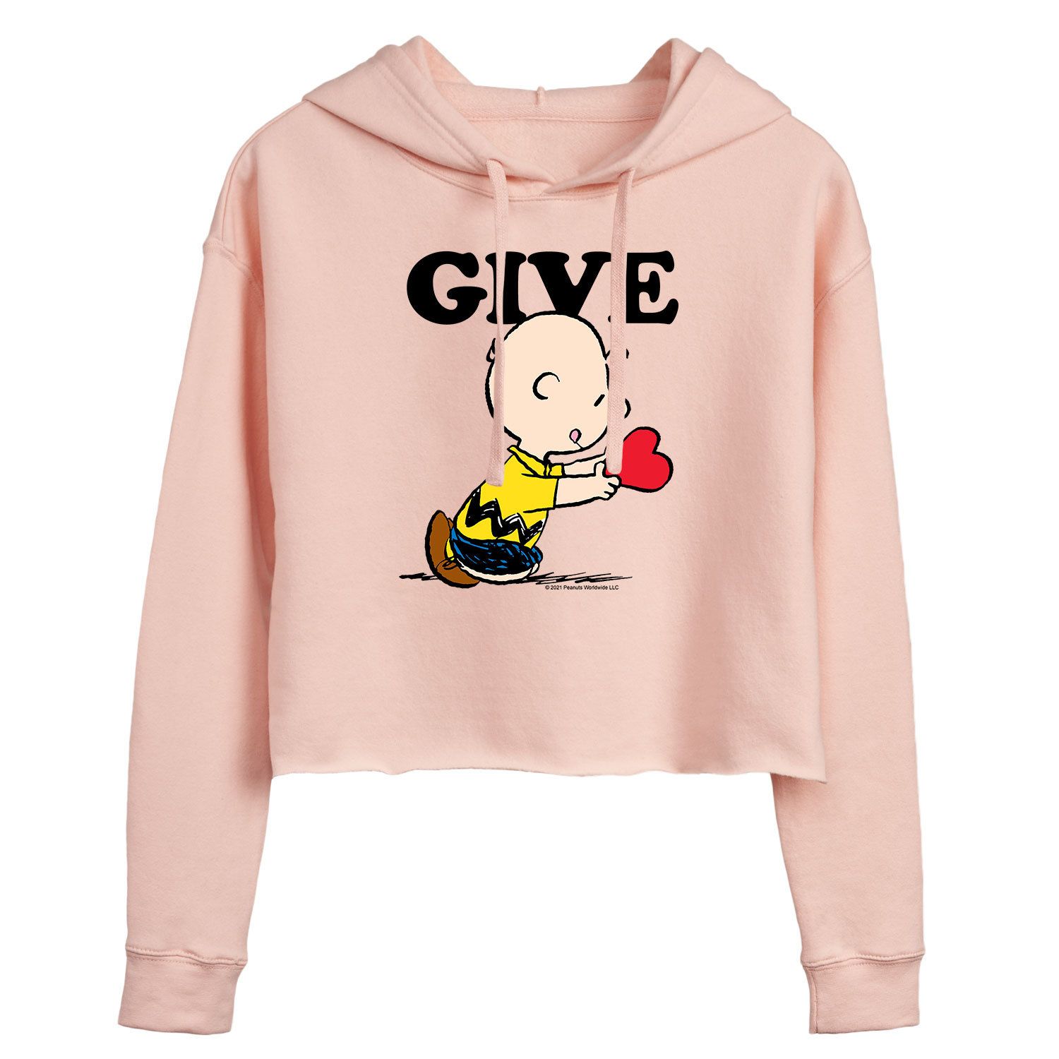 

Укороченная толстовка с капюшоном для юниоров Peanuts Charlie Brown Give Licensed Character