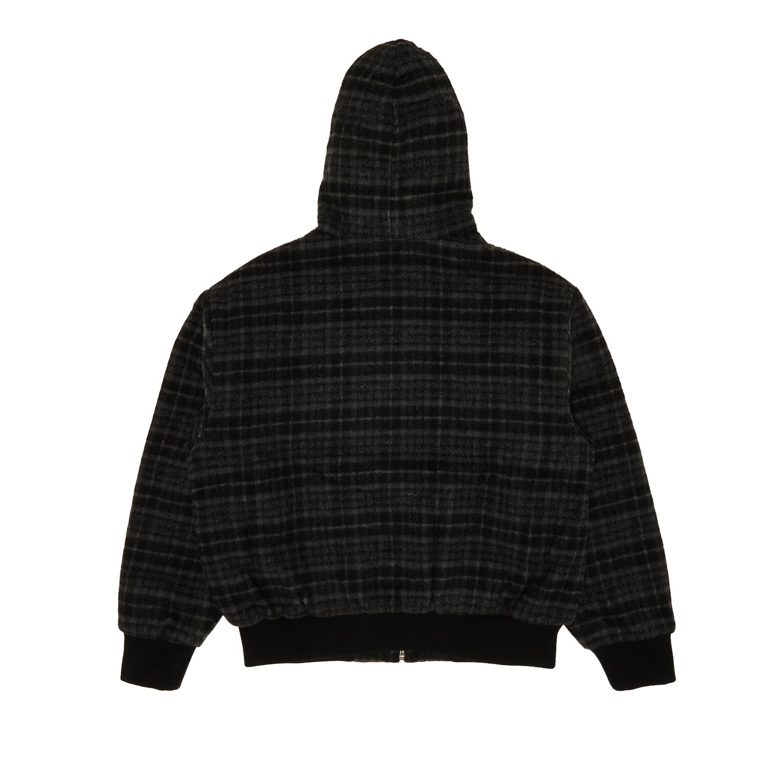 Шерстяная рабочая куртка с капюшоном в клетку Supreme, цвет: черный — фото 2