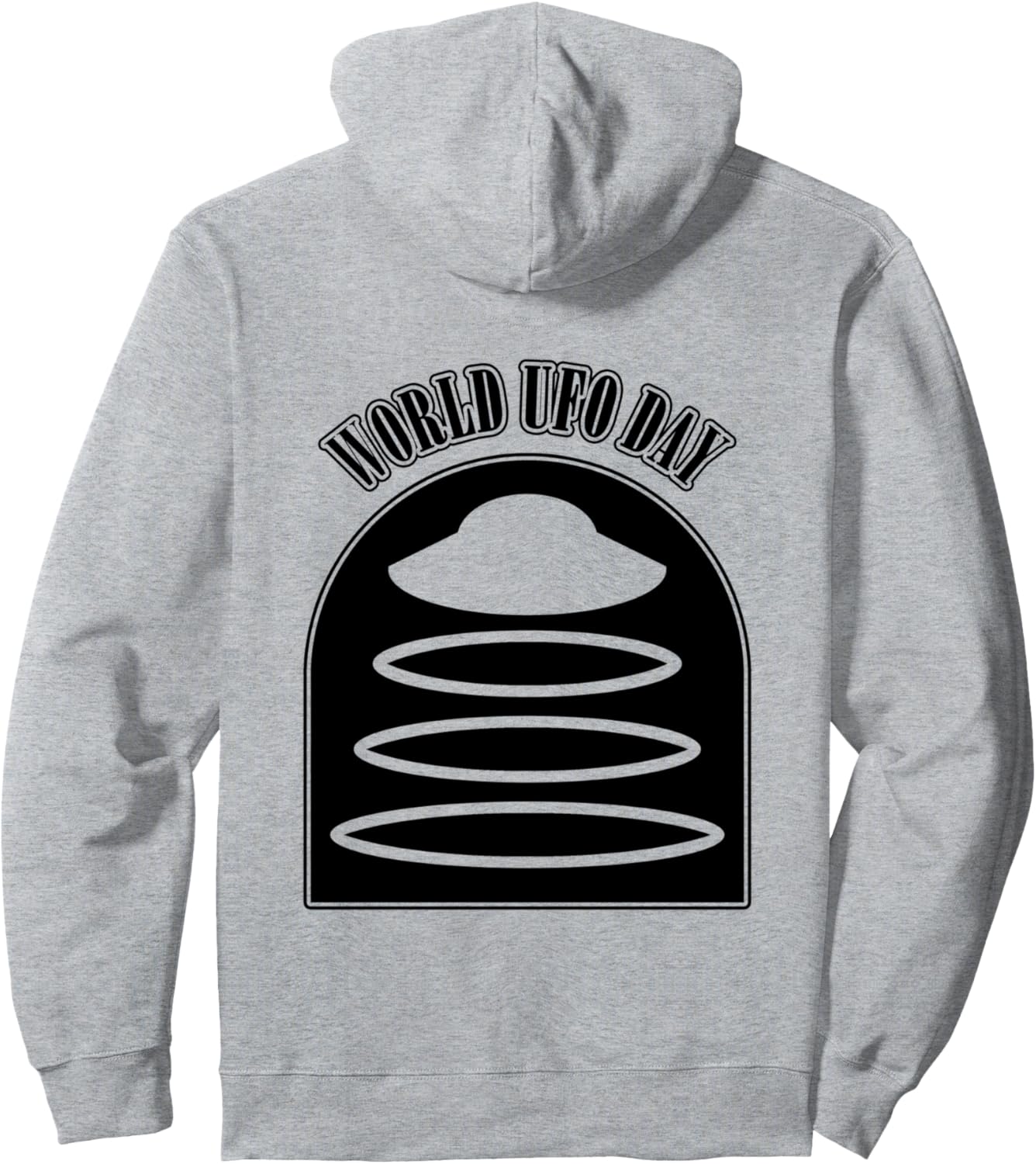 

Всемирный день НЛО, похищение инопланетянами, космический корабль, футуристическое космическое веселье, худи World Ufo Day, серый