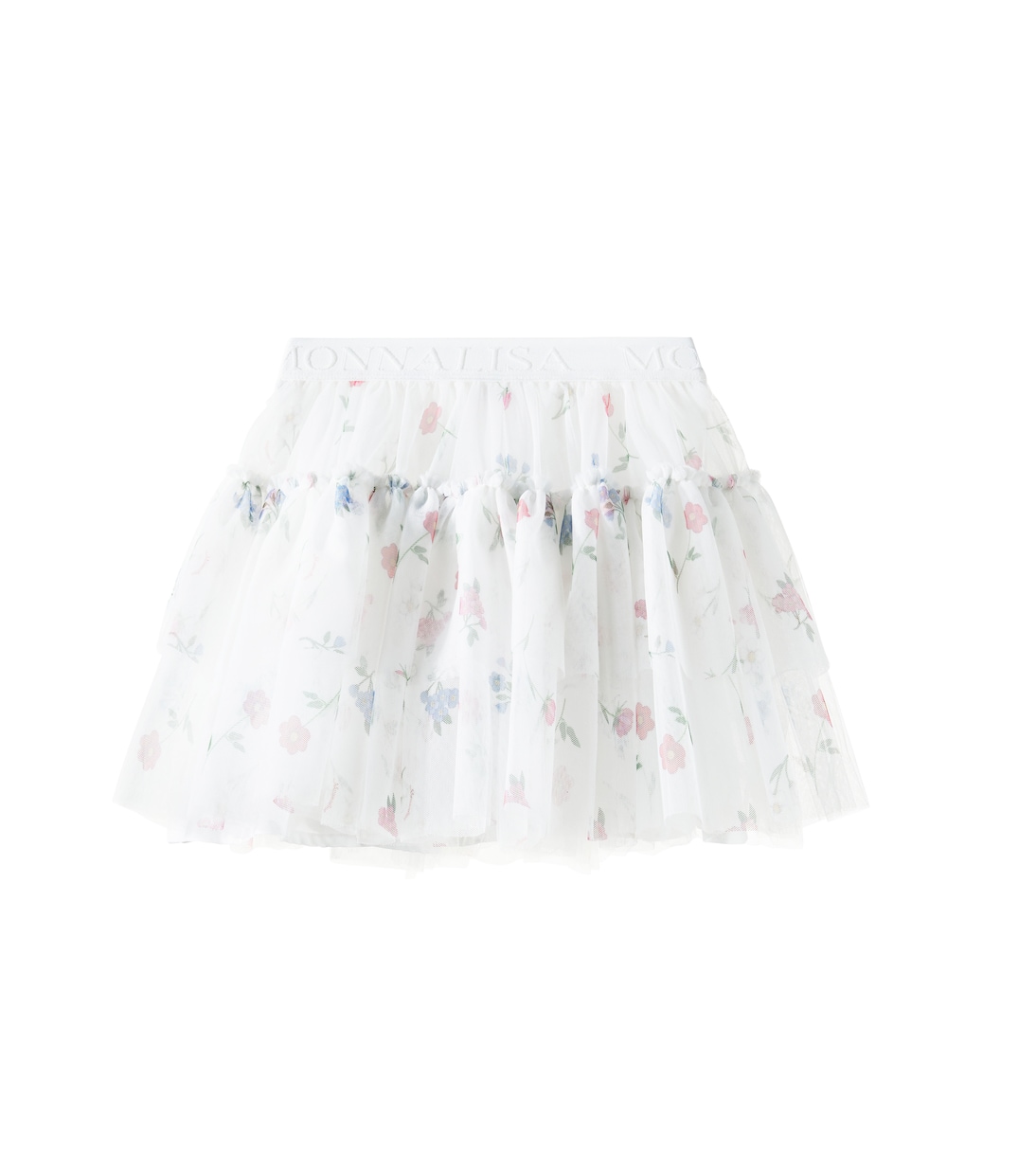 

Юбка из тюля с цветочным принтом Monnalisa, Panna+Multicolor