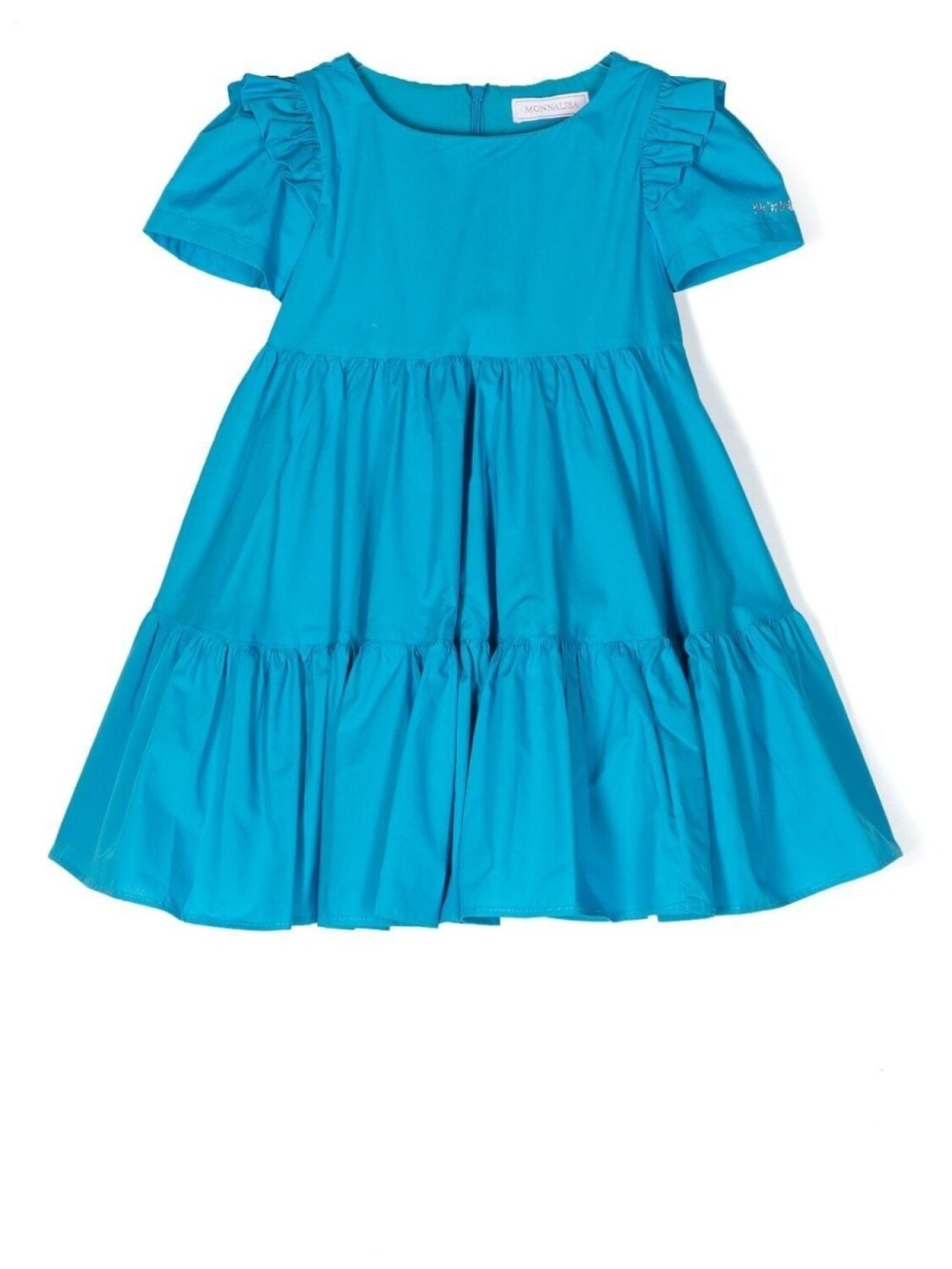 

Monnalisa tiered ruffle dress, синий