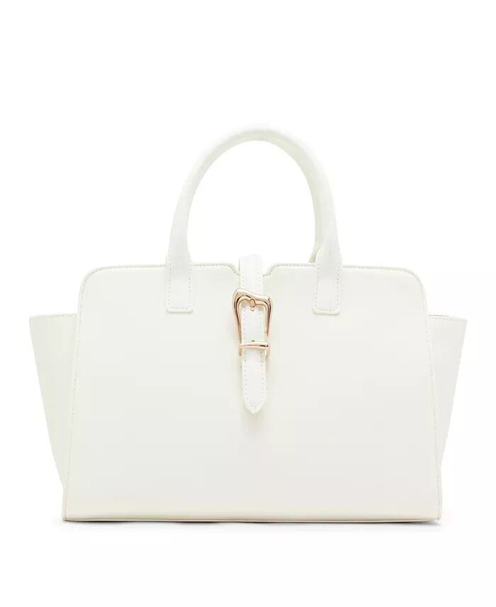 

Сумка-портфель среднего размера со скульптурной пряжкой Anne Klein, белый