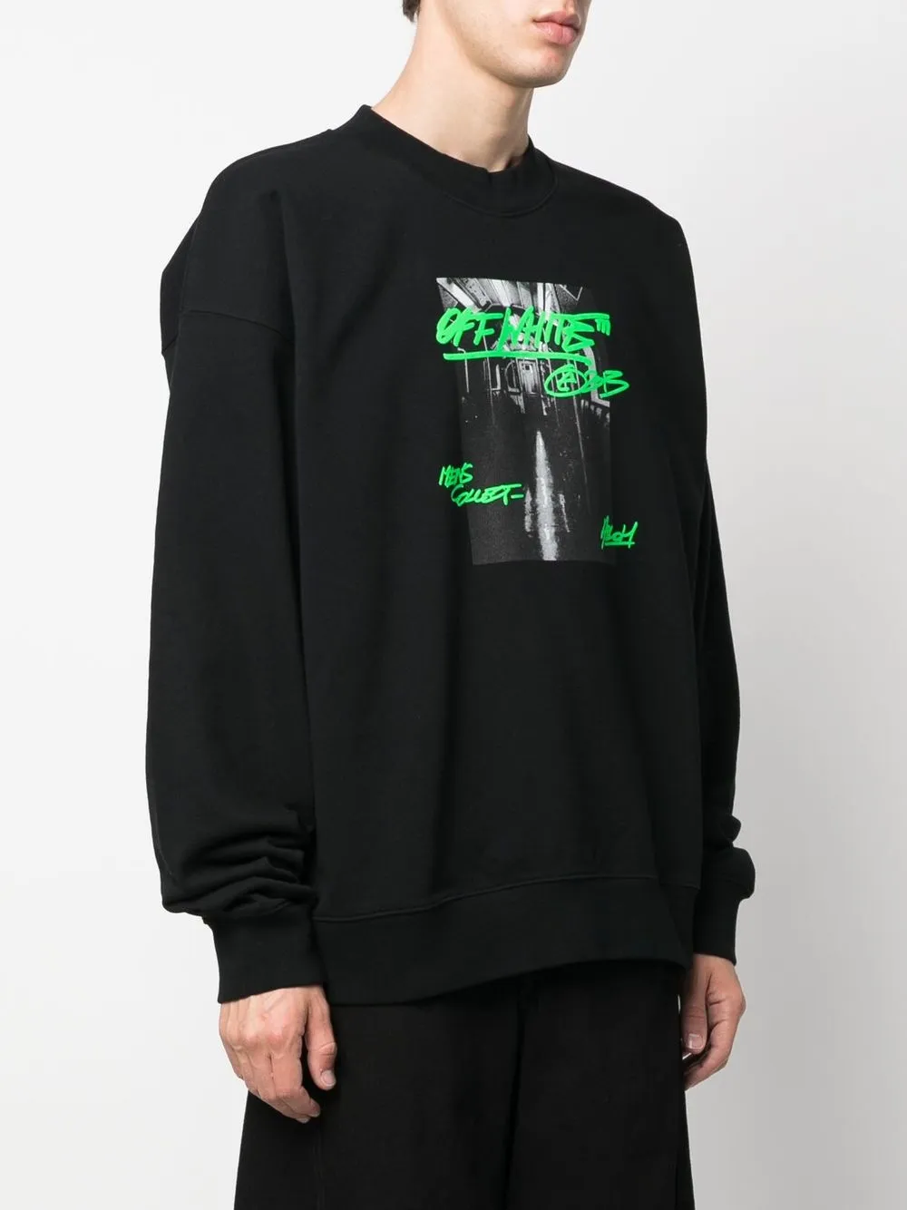Толстовка с графичным принтом OFF-WHITE, черный — фото 3