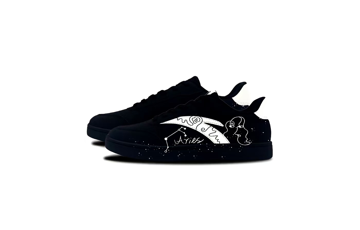 ANTA Кроссовки для скейтбординга Aries Wear resistant And Lightweight Low top мужские черно-белые — фото 4