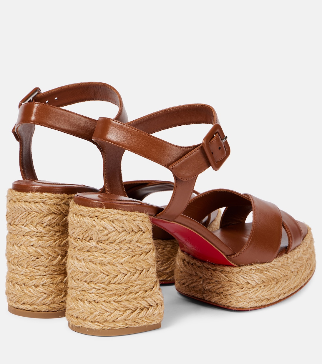 Калякала 85 кожаные эспадрильи-сандалии Christian Louboutin, Cuoio/Lin Cuoio — фото 2