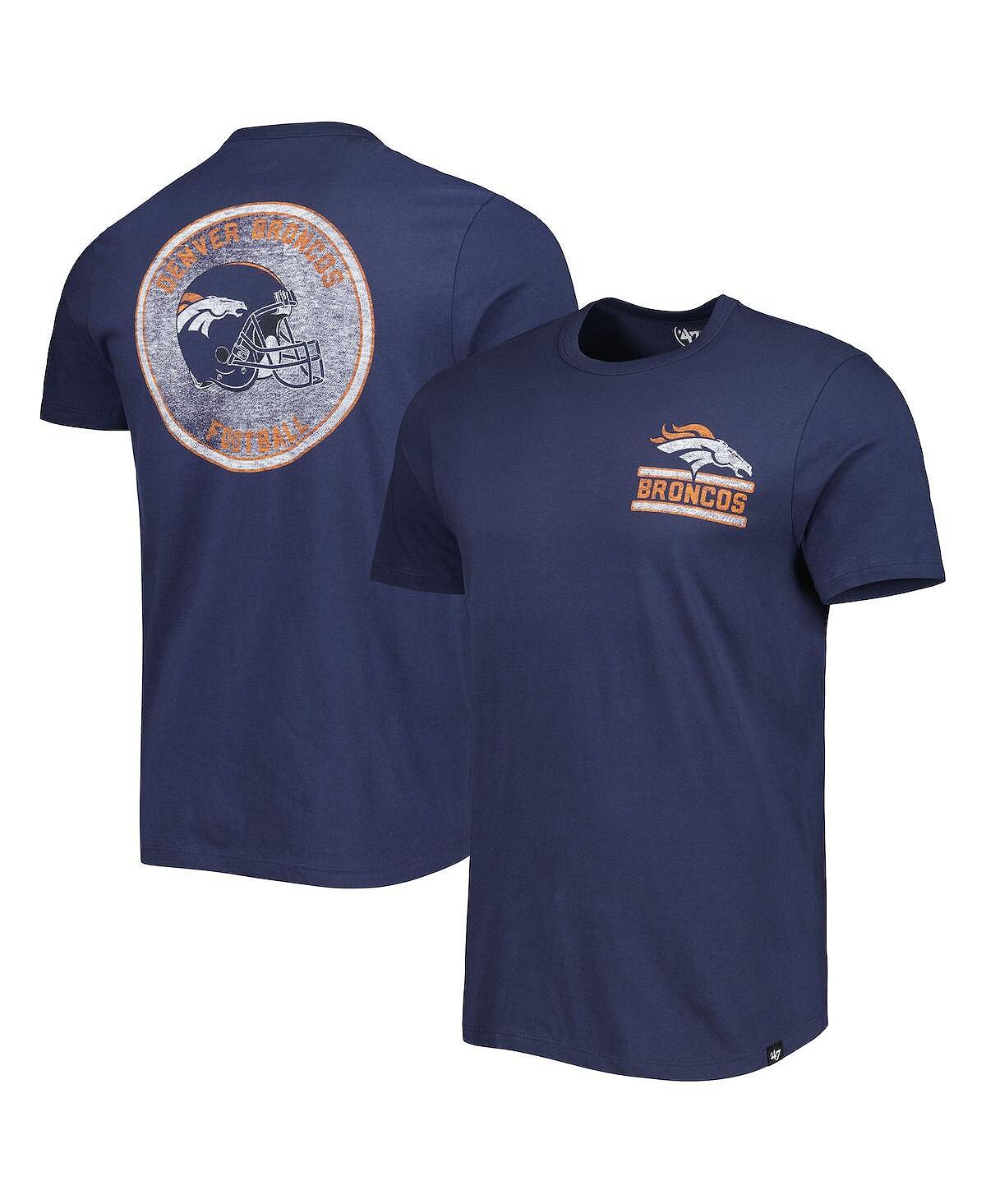 

Мужская темно-синяя футболка Denver Broncos Open Field Franklin '47 Brand, Синий, Мужская темно-синяя футболка Denver Broncos Open Field Franklin '47 Brand