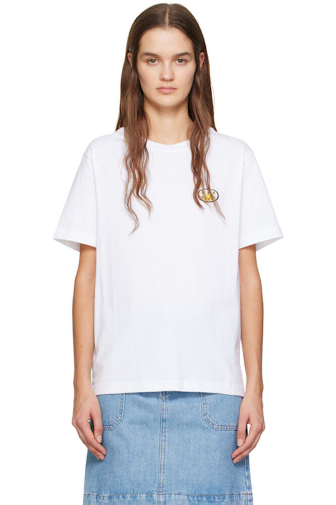 

Белая футболка с нашивками A.P.C.