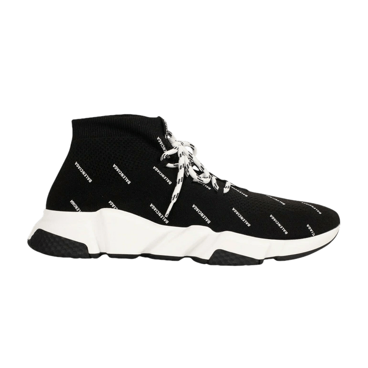 

Кроссовки Balenciaga Speed Lace-Up 'All Over Print - Black', черный
