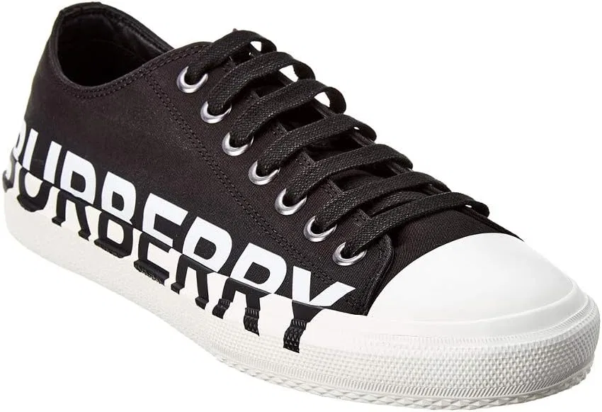 Мужские кроссовки BURBERRY из ткани и резины 8018270, черно-белые