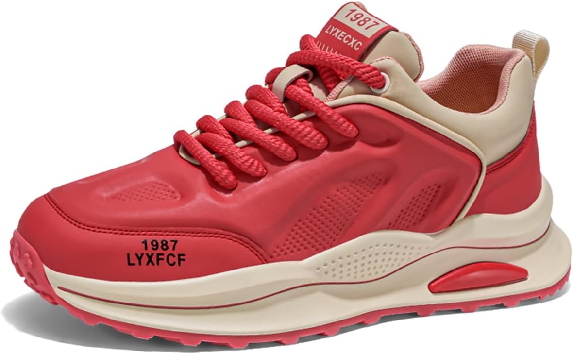 

Мужские модные массивные кроссовки ретро, кроссовки 'папа', дышащие, противоскользящие, для ходьбы, спортзала и повседневной носки Zhoupulp, красный