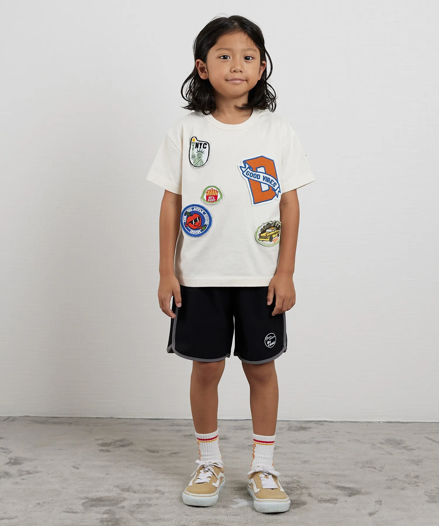 Детская футболка с нашивками DILASH DL24ES121 off-white