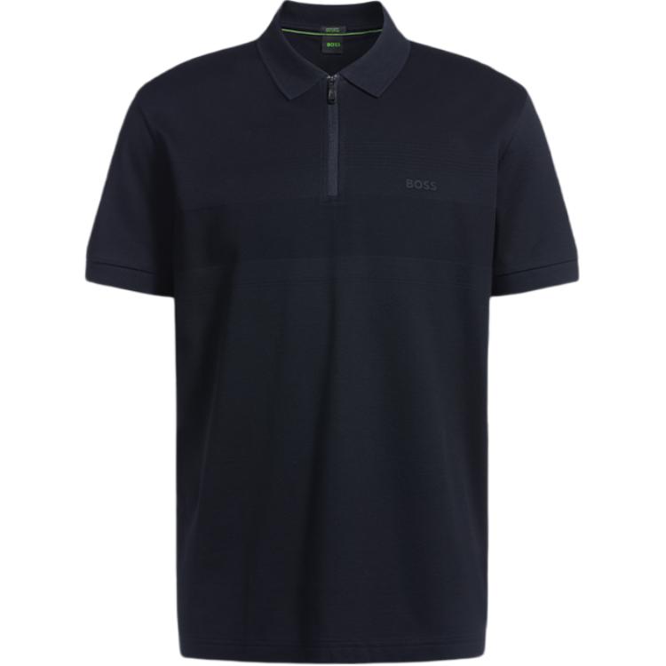 

Рубашка-поло Boss с застежкой-молнией на воротнике Hugo Boss, темный синий