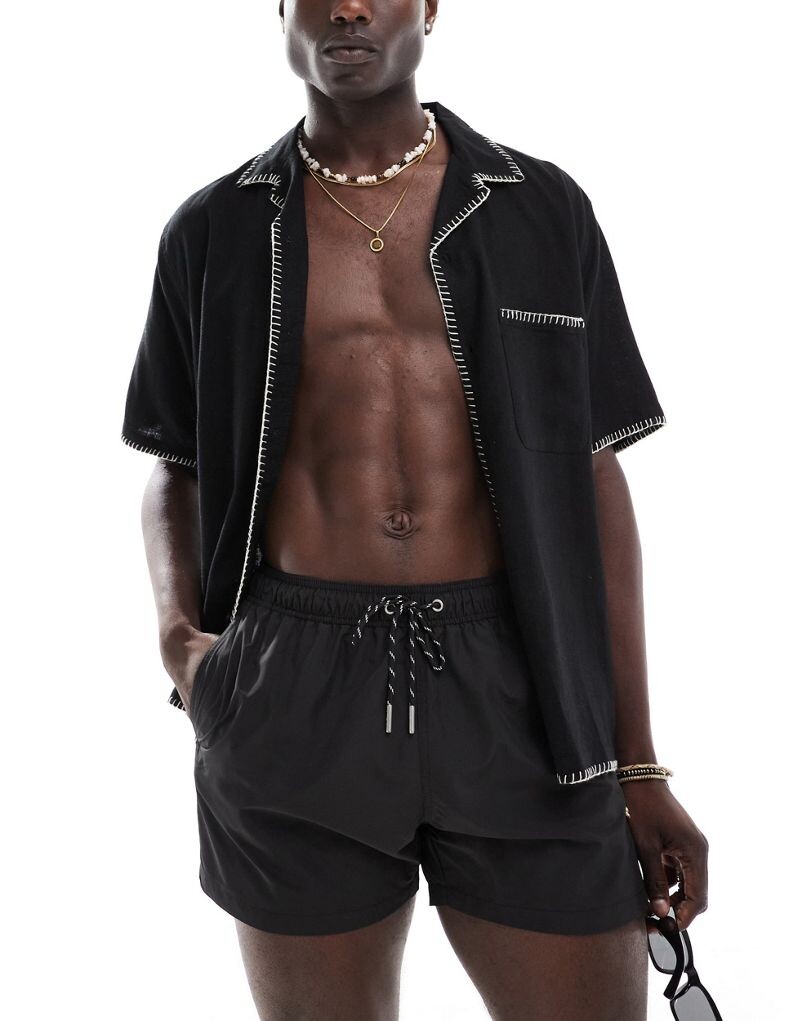 

Bershka – Черные шорты для плавания