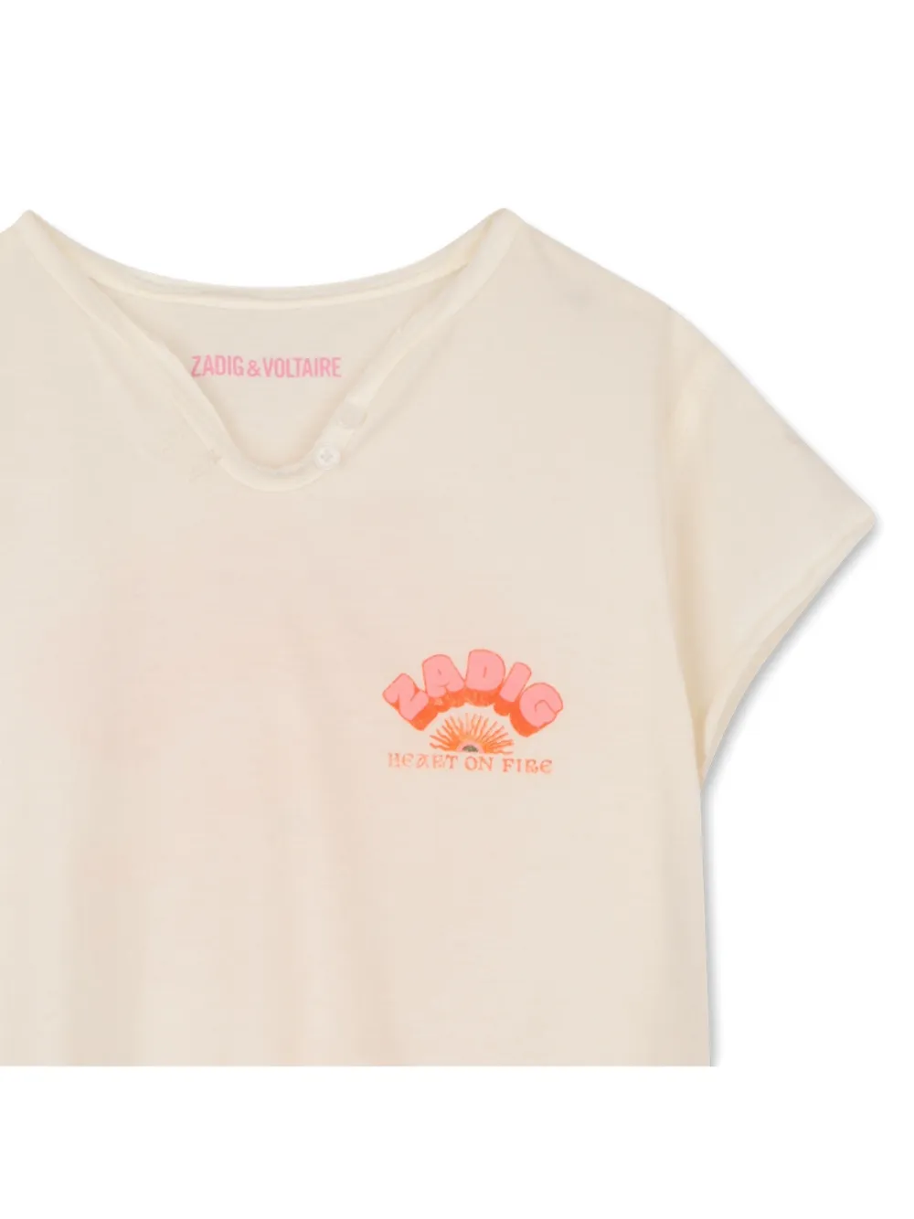Футболка с графическим принтом Zadig & Voltaire Kids, нейтральный — фото 3