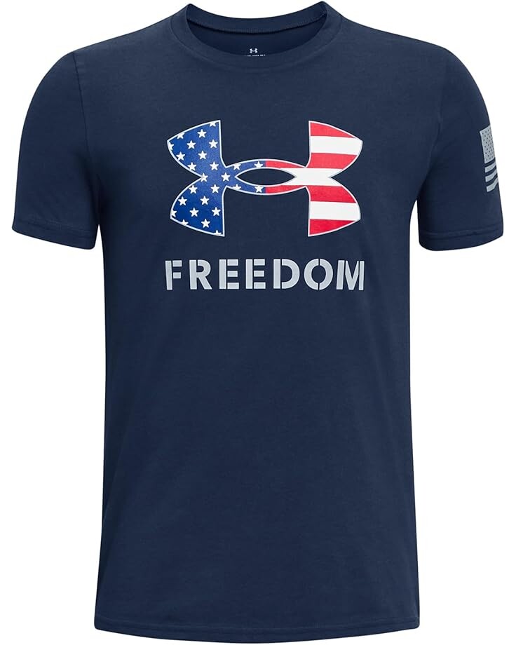 

Футболка Under Armour Kids Freedom Logo T Shirt, цвет Academy/Steel