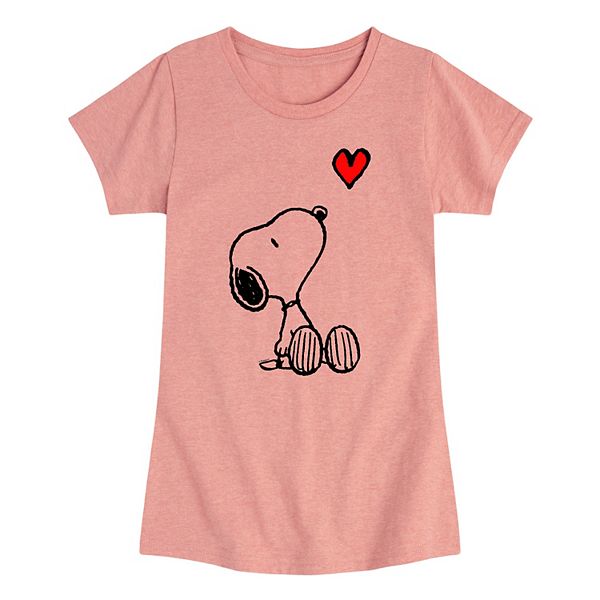 

Футболка с принтом Peanuts Snoopy для девочек 7-16 Licensed Character, Desert Pink