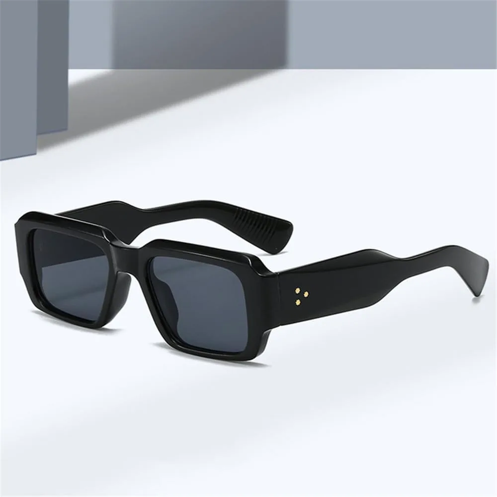 

Солнцезащитные очки UV400 с защитой от УФ-излучения, яркие заклепки, широкие дужки, панк-стиль, для женщин и мужчин, для бега и активного отдыха UYPTK, Black Gray