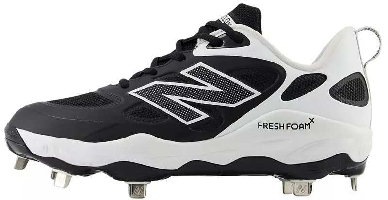 Женские бутсы для софтбола New Balance Fresh Foam X VELO v4 Metal Fastpitch, черный/белый — фото 2