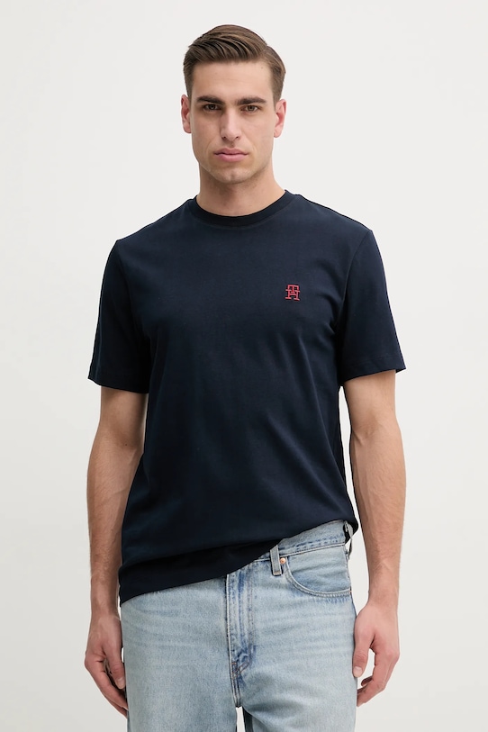 

Хлопковая футболка Tommy Hilfiger, темно-синий