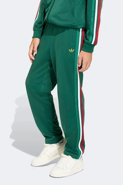 Спортивные штаны из трикотажа Adidas Originals, зеленый — фото 4