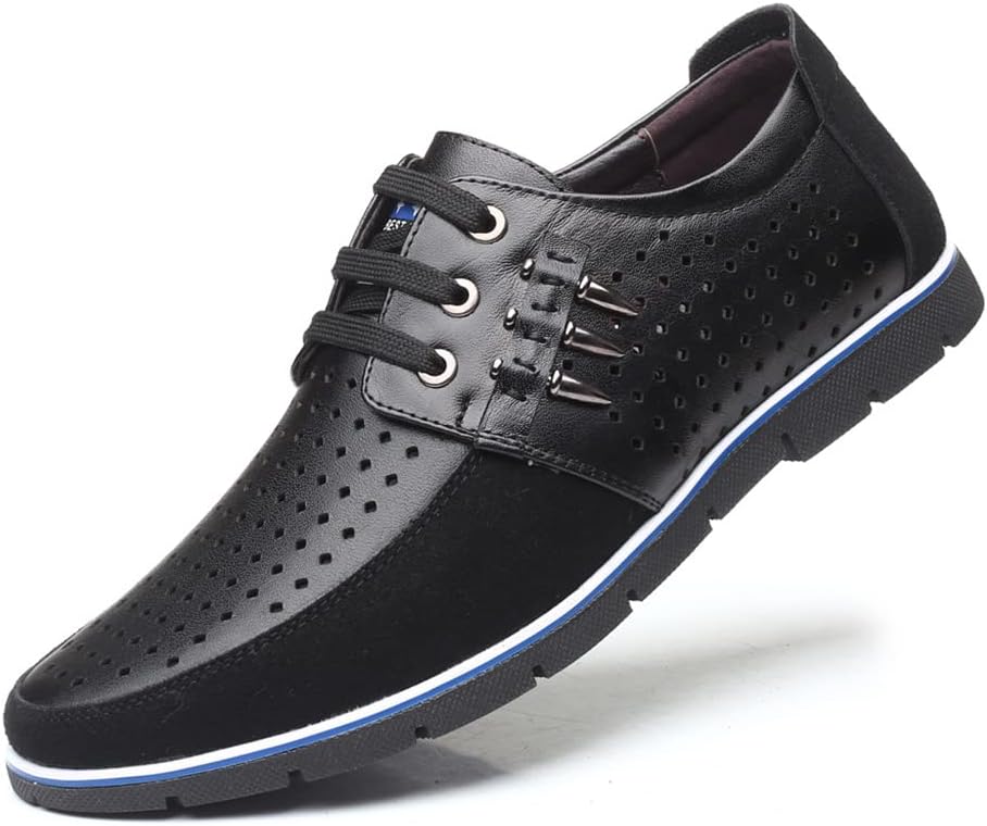 

Мужская повседневная деловая обувь из кожи, слипоны-кроссовки для мужчин, удобные для прогулок, офиса и активного отдыха, модные, дышащие лоферы Veslexth, черный