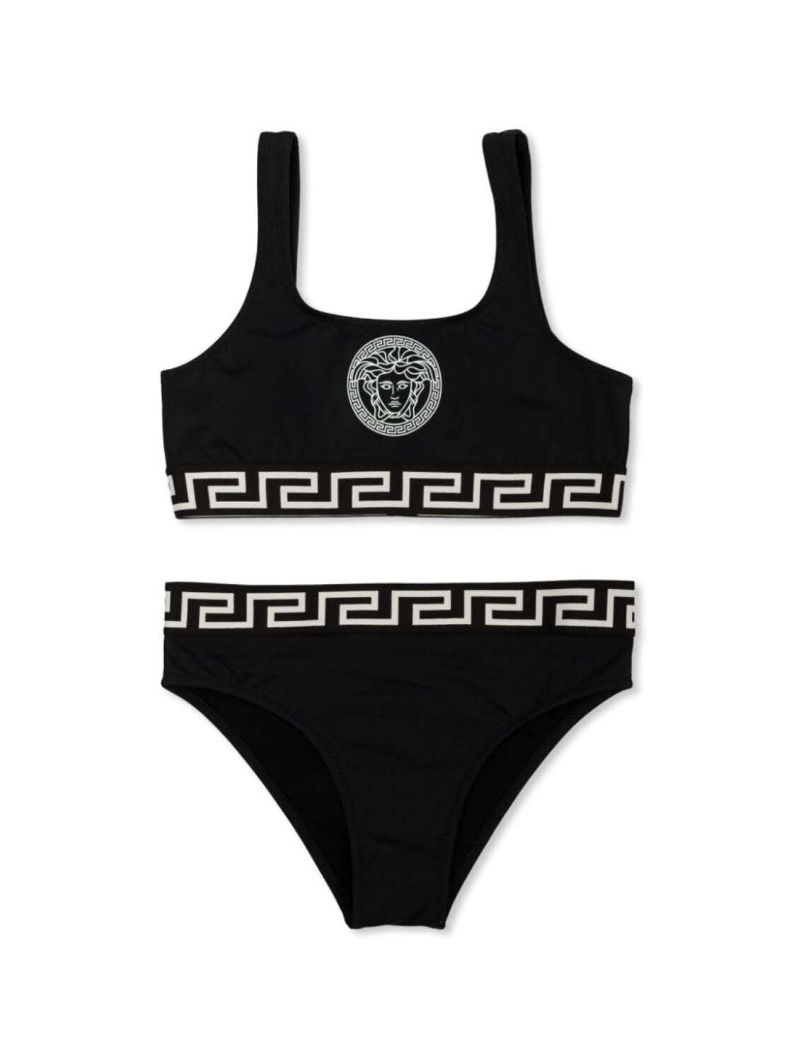 

Versace Kids комплект бикини с принтом головы Медузы и деталями Грека, черный