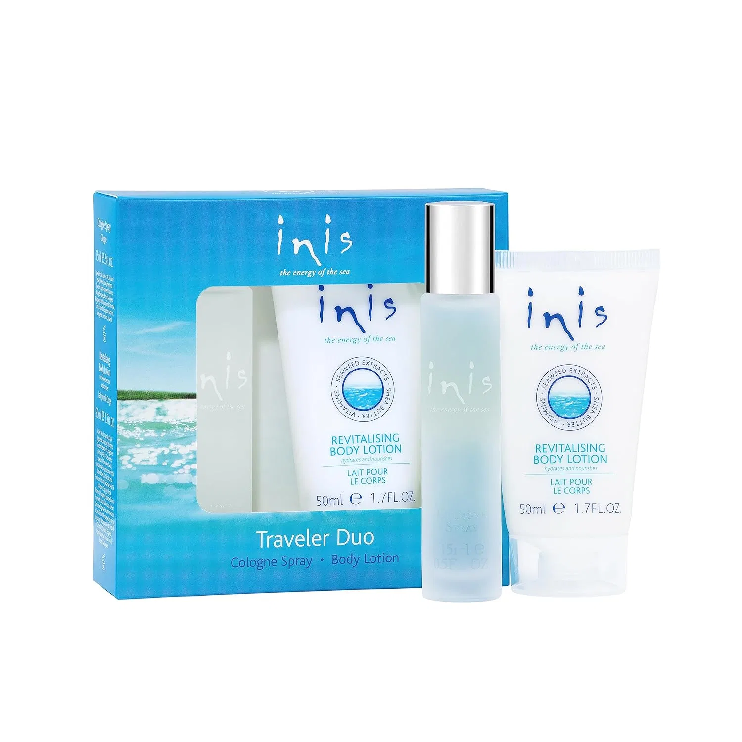 Дорожный набор «Inis the Energy of the Sea» с одеколоном и лосьоном для тела Inis The Energy Of The Sea
