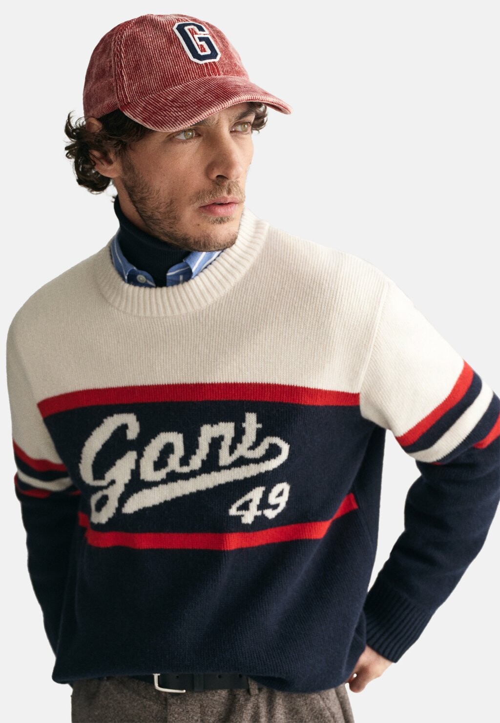 

Джемпер VINTAGE GRAPHIC C-NECK GANT, темно-синий