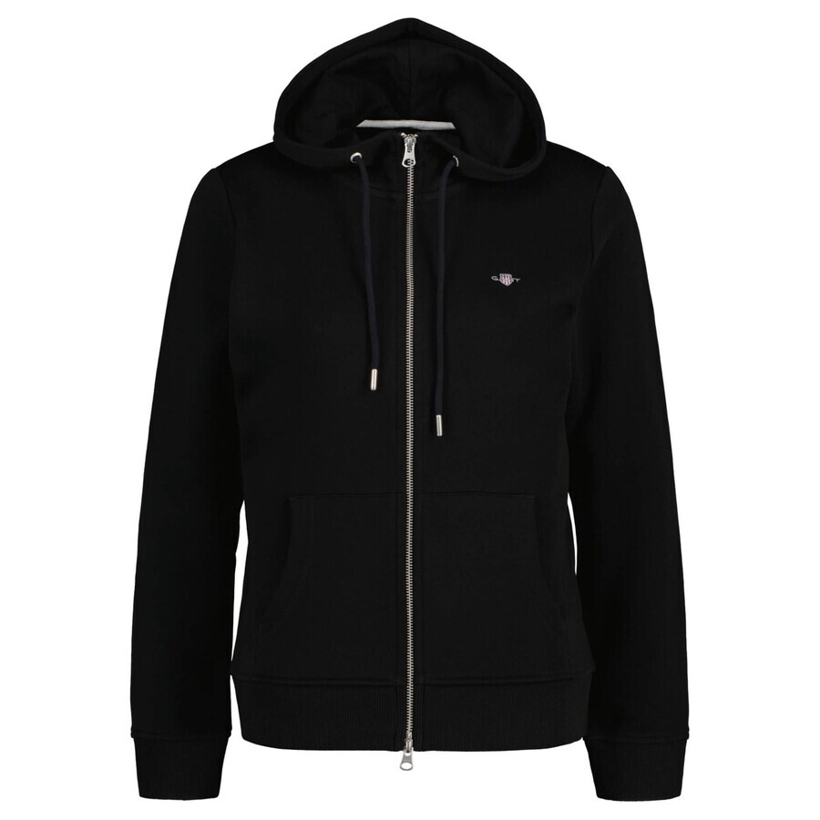 

Толстовка с капюшоном на молнии GANT Zip-Up Hoodie, черный