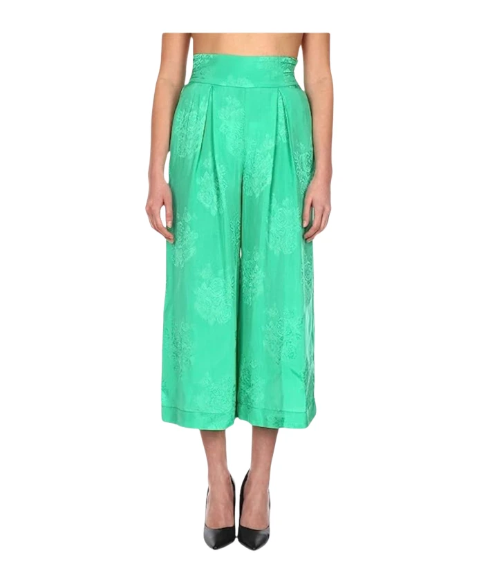 

Брюки «Амазония» с цветочным жаккардовым узором Pinko, зеленый